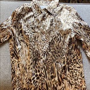 Silk leopard print blouse!